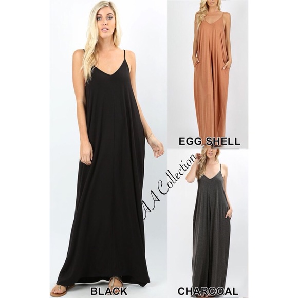 Harem Maxi Dress Adjustable Straps - Picture 3 of 8